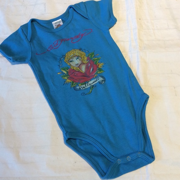 Ed Hardy HOLLYWOOD Bodysuit 9-12 M - Picture 3 of 3